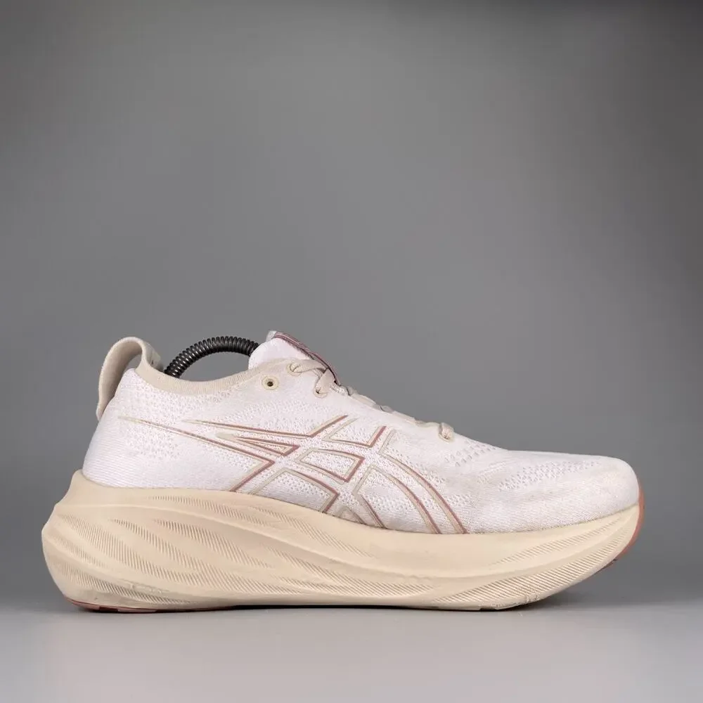 Asics Gel-Nimbus 26 Women's 10.5 White Running Sneakers Athletic Gym Shoe Casual